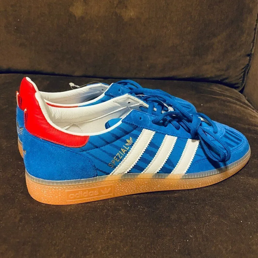 Rare Sample Tag Adidas Handball Spezial Blue Red White Men 9 US 8.5 UK 42 2/3 EU